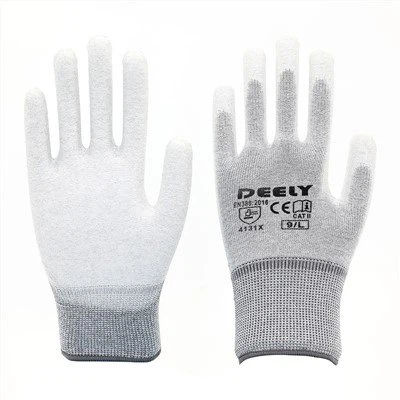 Menig Polyester Carbon Fiber Gwyn Gorchuddio PU